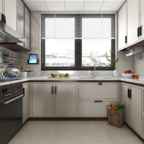 新中式厨房3D模型下载